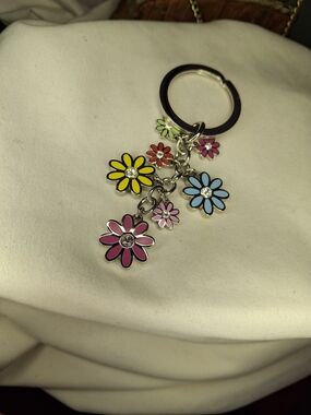 Coach Y2k (RARE)Multi-Color Daisy Cluster Bag Charm and Keychain.